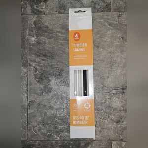 4pk Tumbler Straws - BPA Free & Reuseable BNIB